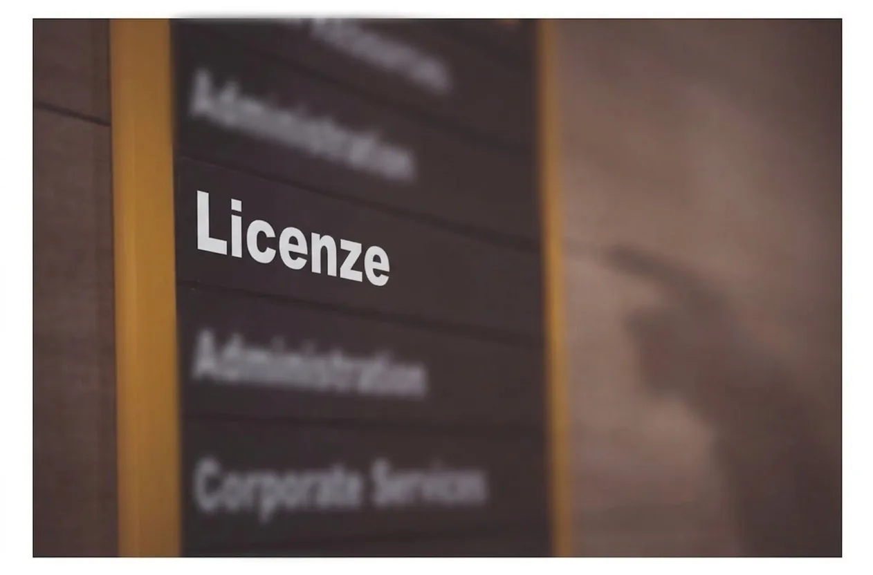 Dettaglio di un’interfaccia con la voce Licenze